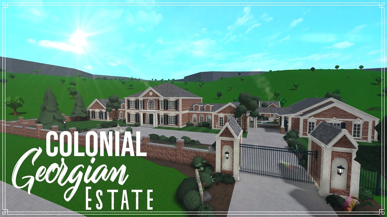 Bloxburg | Colonial Georgian Estate | Exterior Tour