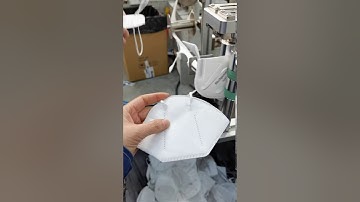Earloop Folded Mask Making Machine working video.FFP2 mask machine
