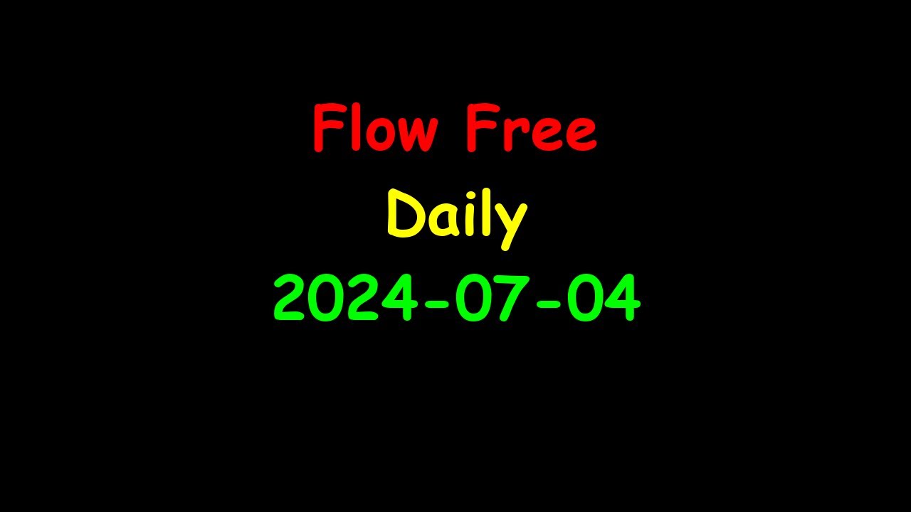 Mobile Games | Flow Free | Daily Puzzles | 2024-07-04