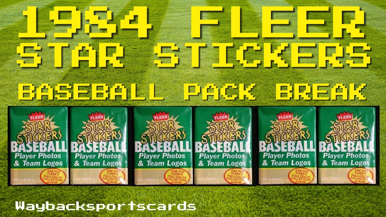 1984 Fleer Baseball Star Stickers Vintage Baseball Card Pack Break