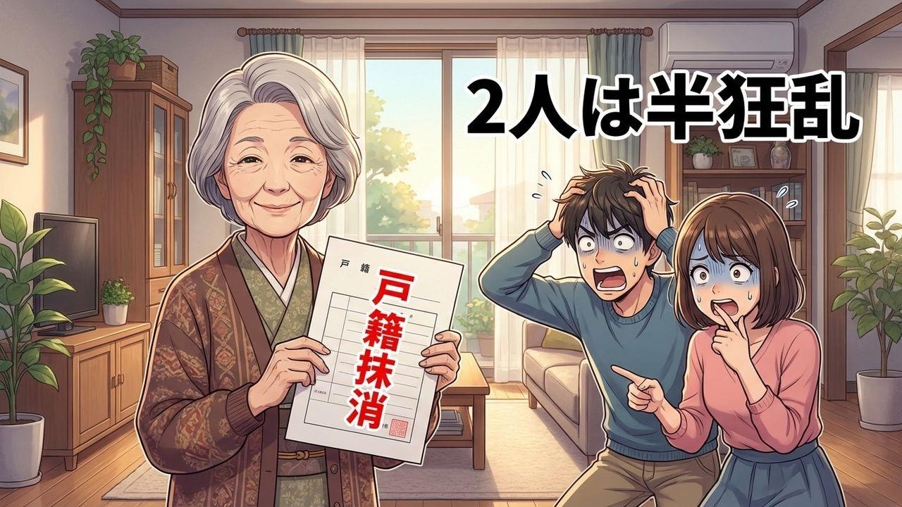 「役立たず」と罵る息子夫婦に微笑み…翌朝、戸籍から名前を消すと2人は半狂乱に! - YouTube