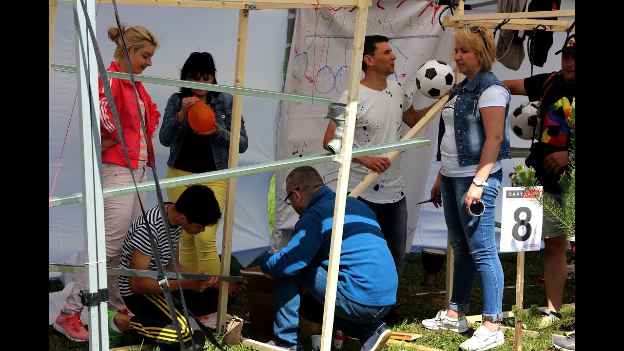 Тимбилдинг "Цепная реакция" ("Машина Голдберга") - YouTube