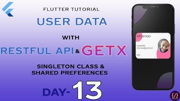 User Profile Data using Singleton class & Shared Preferences | Day 13