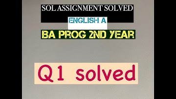 ENGLISH A | 2nd year annual mode | solved assignment year 2020 | Q1 solved