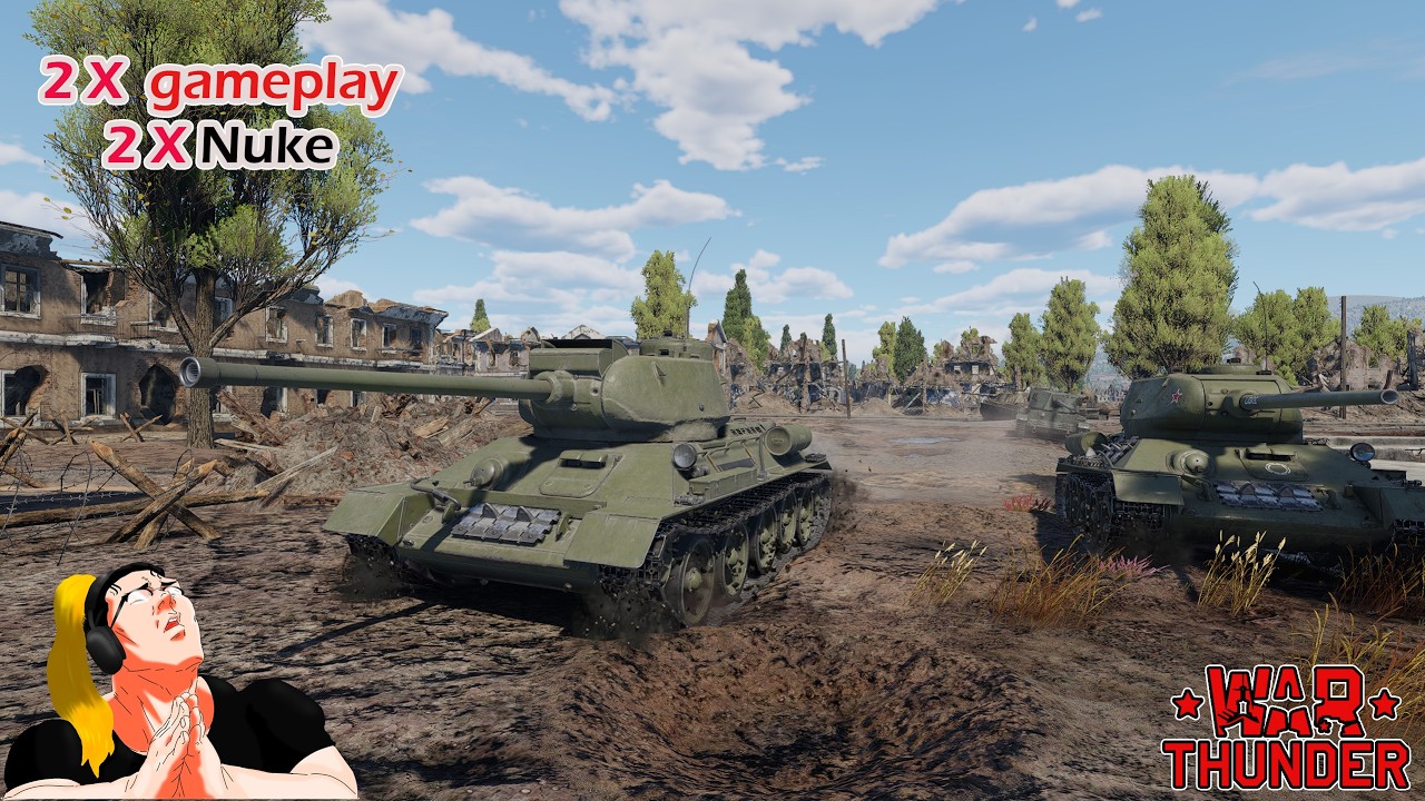T 34 85 STP  2X Gameplay 2X Nuke  ทำไปได้