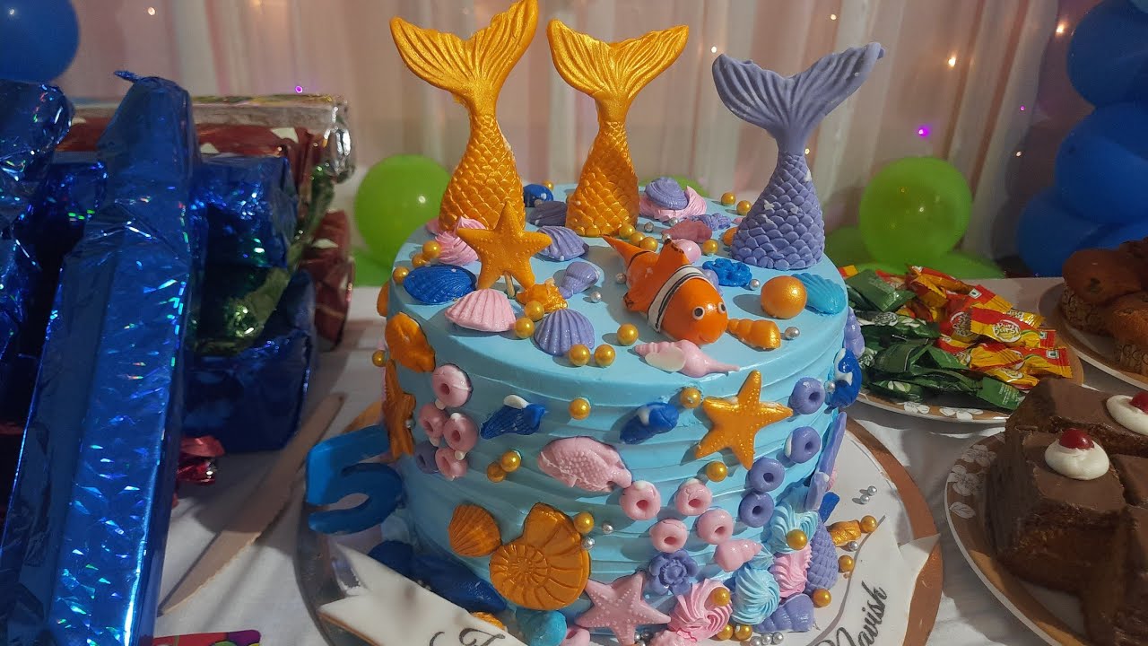 Easy Birthday Fish Aquarium theme balloon decoration ideas for home | Balloon decoration #trending