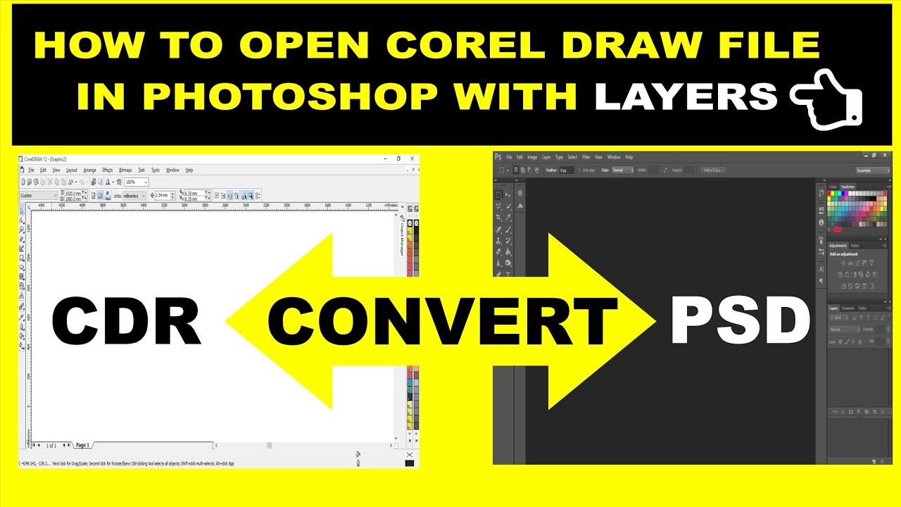 How to open a PSD file in CorelDRAW