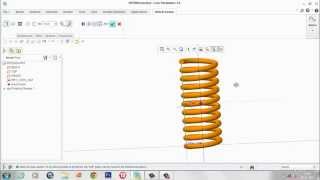 How to create a helical spring in Creo Parametric 2.0