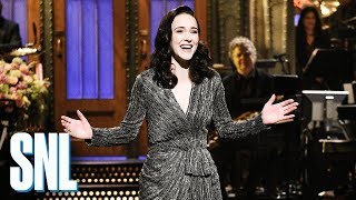 Host rachel brosnahan sings about having fun in 2019 but keeps getting
reminded of bad news, like the historic government shutdown, brexit
and teachers strik...