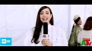 Famous Singer and Actress Sofia Carson Live on the Red Carpet at We Day California Wealth