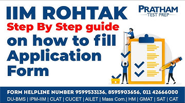 IIM ROHTAK - Step-By-Step guide on how to fill Application Form