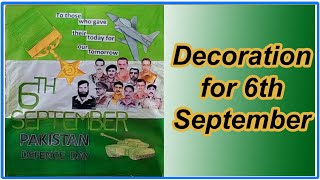 How to Make 6th September poster || Decoration for 6th September || Defence day Decoration screenshot 2