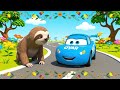 Rayo vs Perezoso 🚗🦥 Canción Infantil para Niños y Bebés | Aventura de Carros