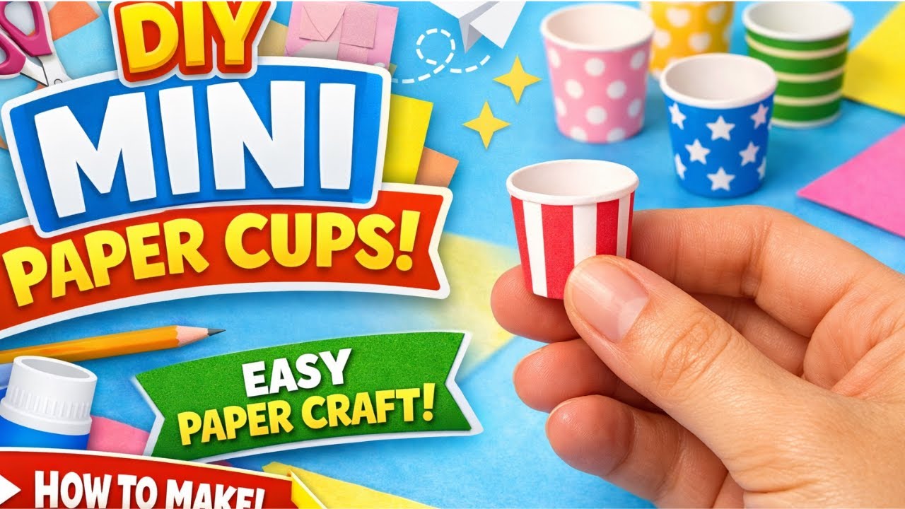 How to Make a Mini Paper Cup | Easy DIY Paper Crafts for Beginners