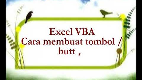 Excel VBA Membuat Tombol Show dan Hide pada Sheet