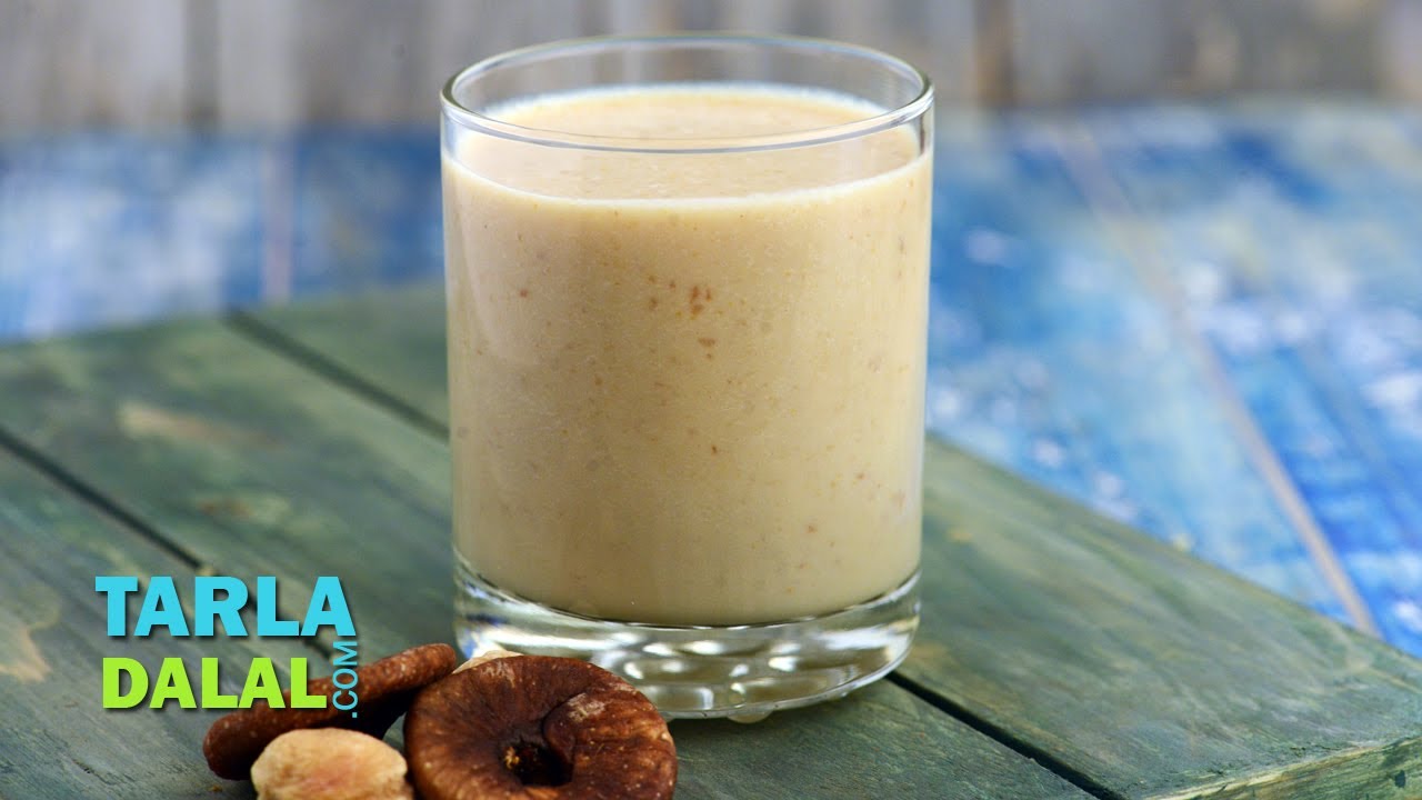 फिग-एप्रीकोट शेक (Fig and Apricot Shake, Pregnancy and Calcium Rich Recipe) by Tarla Dalal,