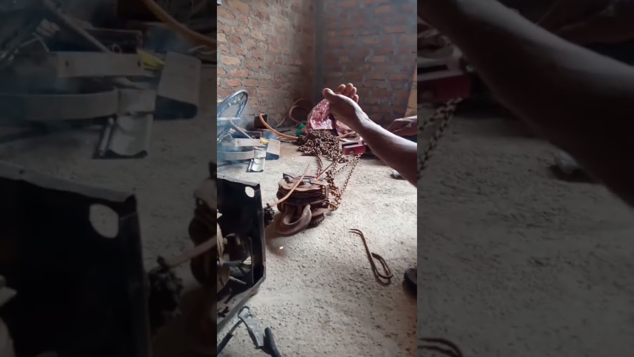 How to repair chain pulley to welding 