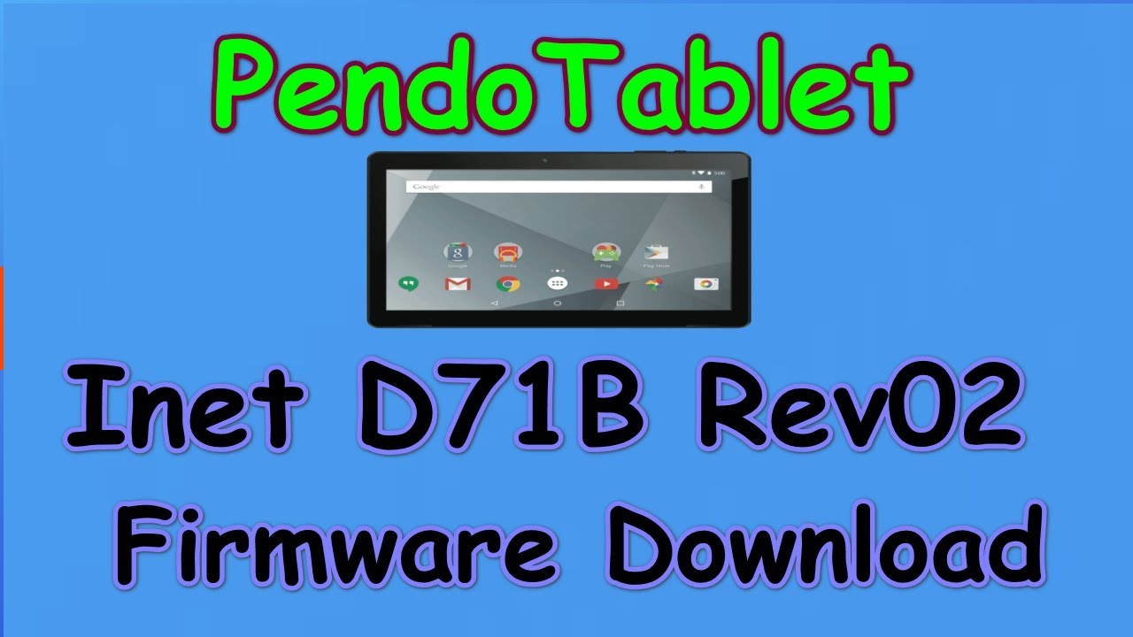 PendoTablet - Inet D71B Rev02 Firmware Update Done - YouTube