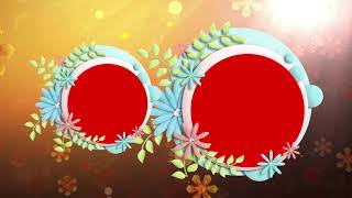 Circle Frame Background | Red Chroma Video Background | Green Animation Background