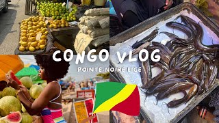 LA VIE AU CONGO | Ponton la belle ~ restaurant ~ on fait les courses au grand marché  | conseils 🇨🇬