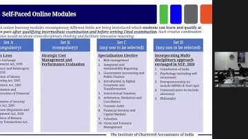 ICAI New Syllabus Update- Must Watch • What is Self Paced Online Module |