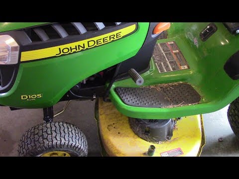 John Deere D105 replacement of mower blades