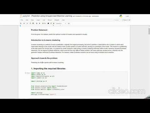 Prediction using Unsupervised Machine Learning