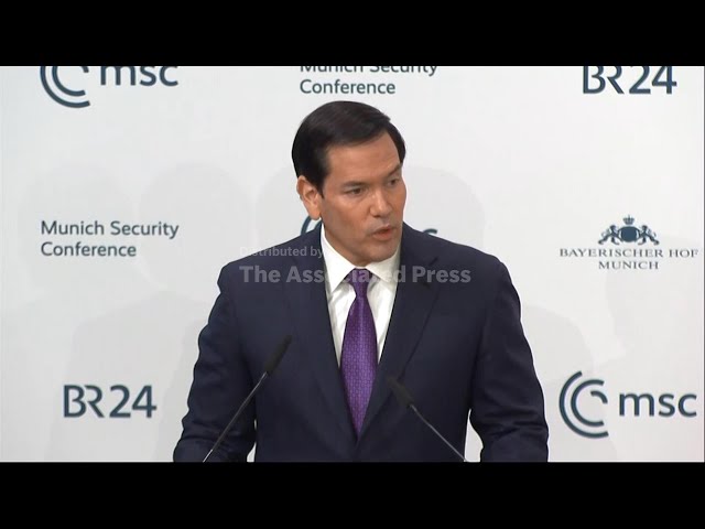 Rubio tells the Munich Security Conference that the US and Europe 'belong together'