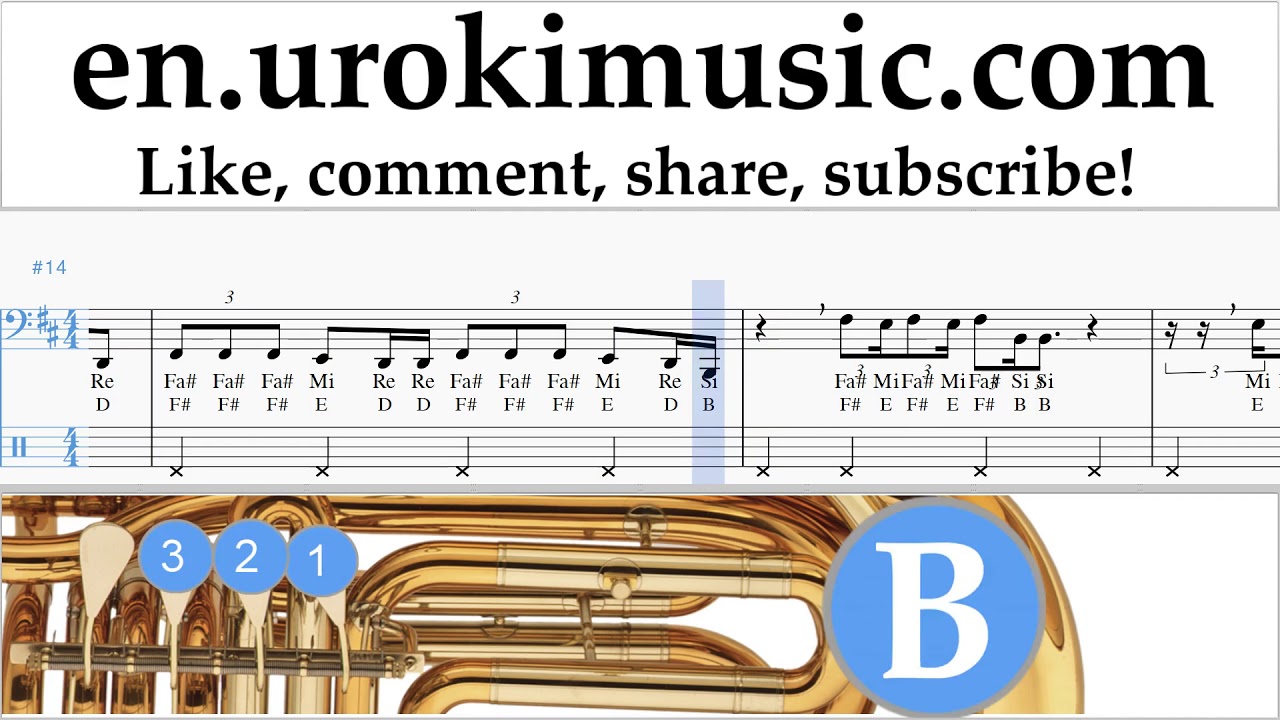 Tuba lessons The Chainsmokers - Sick Boy Sheet Music Tutorial um-ih352