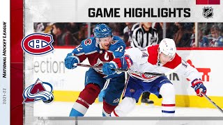 Information Canadiens @ Avalanche 1/22/22 | NHL Highlights Guide