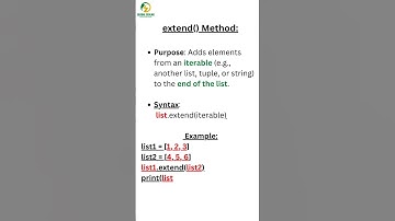 What is the list methods of extend in python ? #pythonscripting #pythonscript #extended #scripting