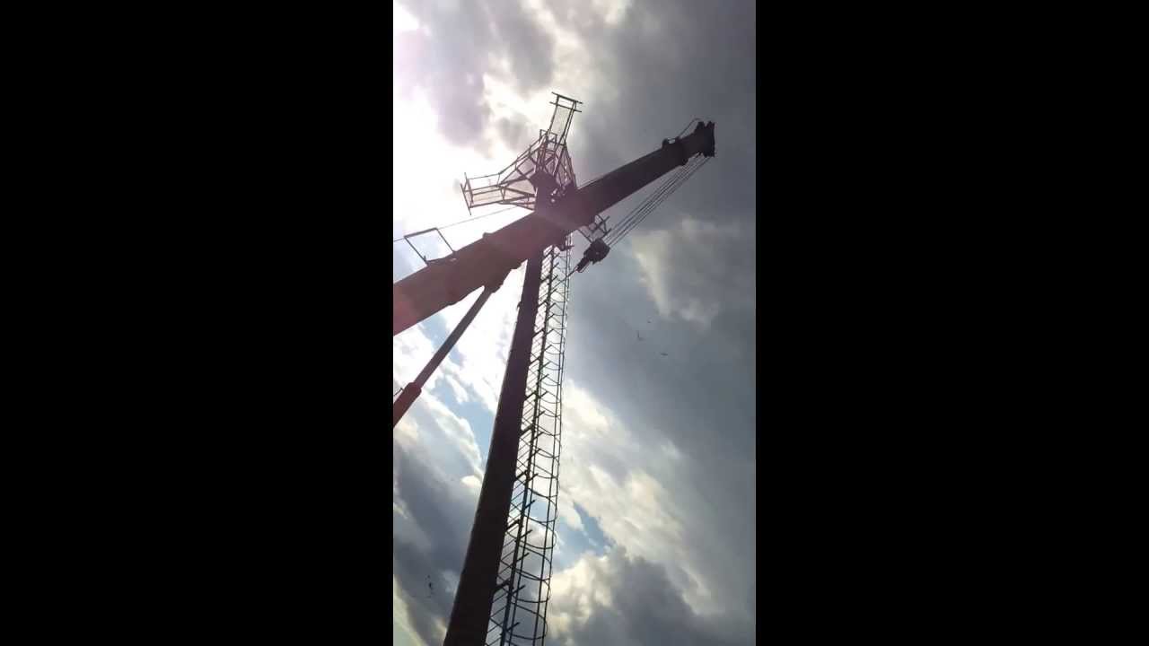 Падение столба СК 26 при монтаже