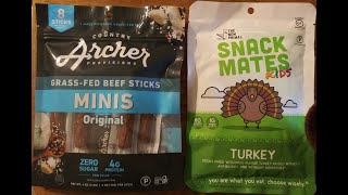 Archer Mini Beef Sticks vs The New Primal Snack Mates Kids Turkey Sticks Comparison Review