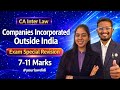 Ch 11 | Company Incorporated Outside India | Exam Special Revision | CA Inter Law | CA CS Vidhi Jain