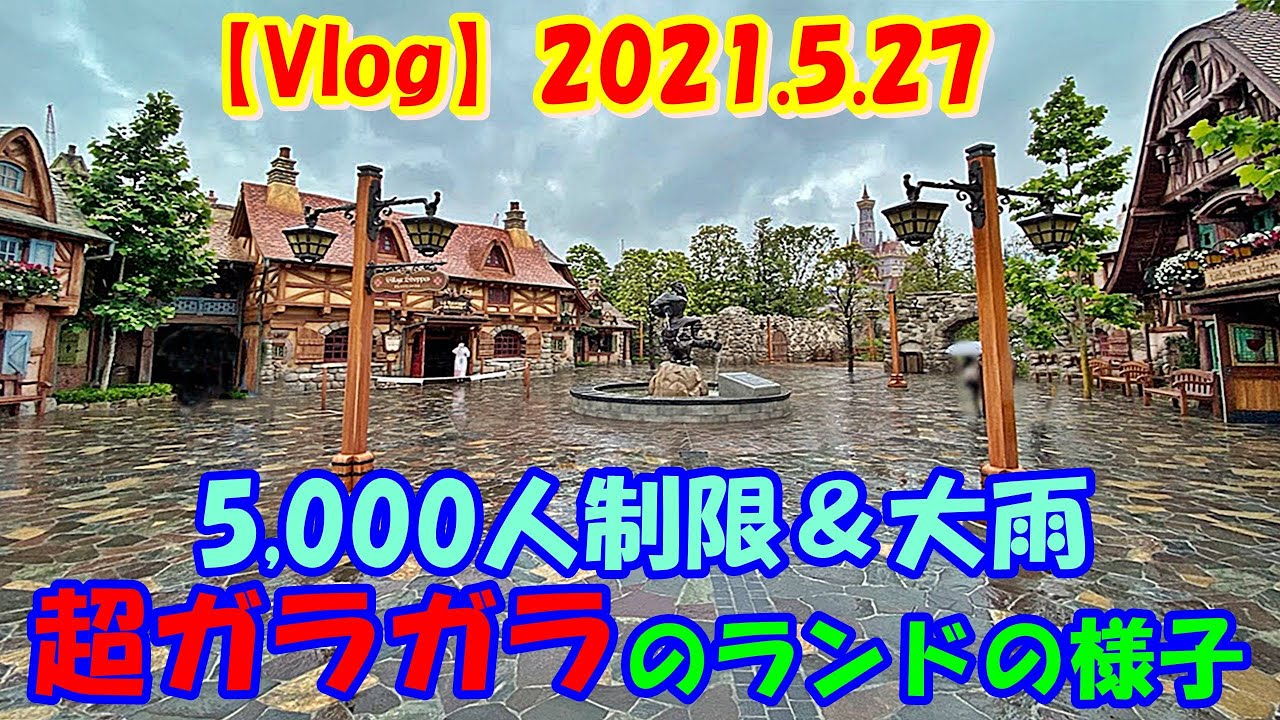 Vlog 5 000人制限 一日大雨の東京ディズニーランド 超ガラガラの様子 21 5 27 Youtube