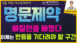 명문제약(017180) - 빠질만큼 빠졌다 이제는 반등을 기다려야할 구간