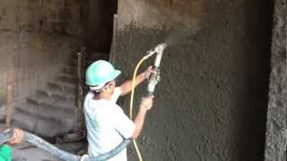 Shotcrete Machine Demo at the Jobsite