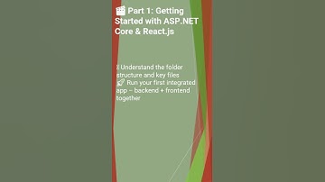 🎬 Part 1: Getting Started with ASP.NET Core & React.js#Shorts