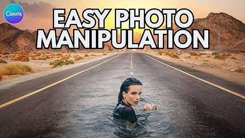 Vrouw zwemt op de weg | Canva-fotomanipulatietutorial