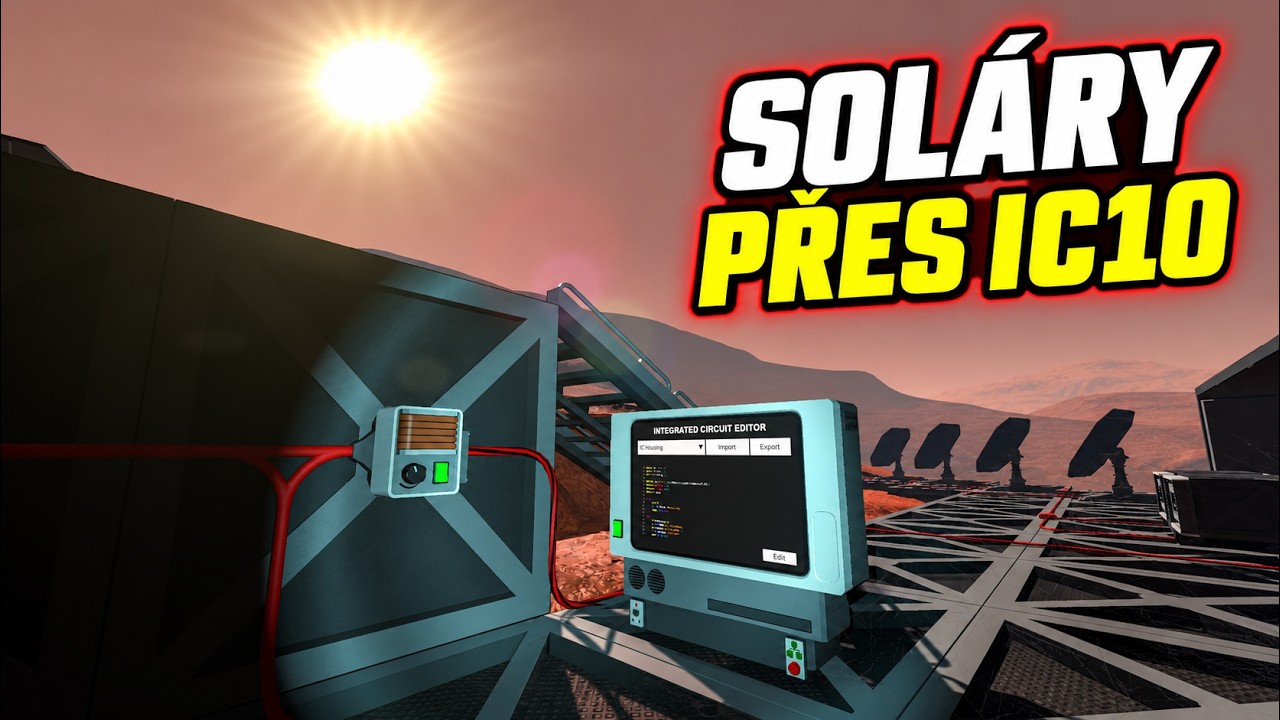 Automatické solární panely přes IC10 na Marsu