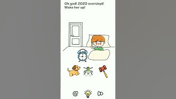 Brain out level 42 Zozo overslept ! wake her up #shorts #ytshorts