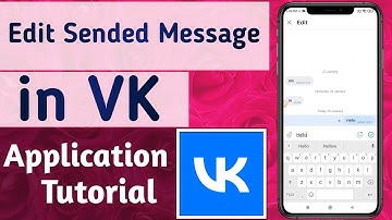 How Edit Sended messages in VK App