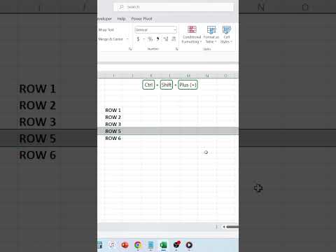 Shortcut Key For Insert Row In Excel
