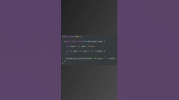 Java Program to Count Number of Digits in an Integer using for loop#shorts
