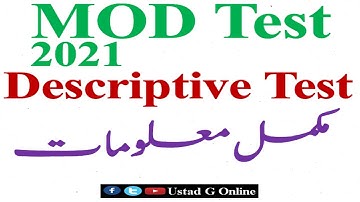 MOD 2021 Descriptive Test | Ministry of Defense Descriptive Test Preparation | Complete Information