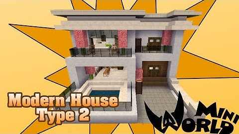 How To Build Modern House Type 2 (Mini World: Block Art)