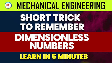 Mechanical Engineering | Fluid Mechanics Short Trick to Remember Dimensionless Numbers?