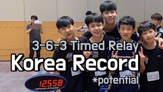 3-6-3- 시간 릴레이 (잠정) 한국 신기록! (인정되면 좋겠당 ㅎㅎㅎ)