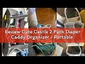 Review Cute Castle 2 Pack Diaper Caddy Organizer - Portable Baby Caddy Organizer with Handle, Nurser