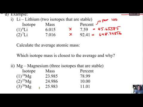 Chapter 4 - Average Atomic Mass - YouTube